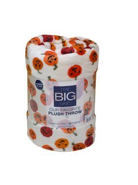 The Big One Oversized Plush Halloween Throw Blanket Pumpkins 5 Ft X 6 Ft Soft